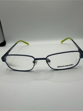 Skechers Navy Frames with Lime Green Temple Tips For Kids